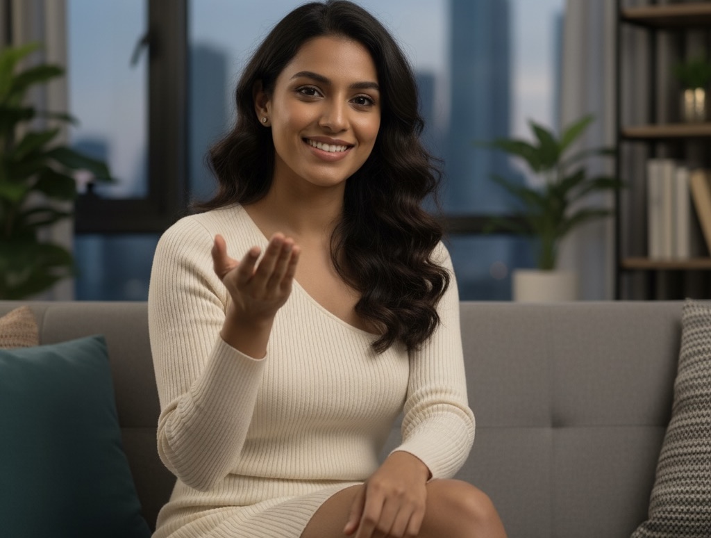 Smiling elegant woman representing High Profile Escort and Call Girl Mohali agency